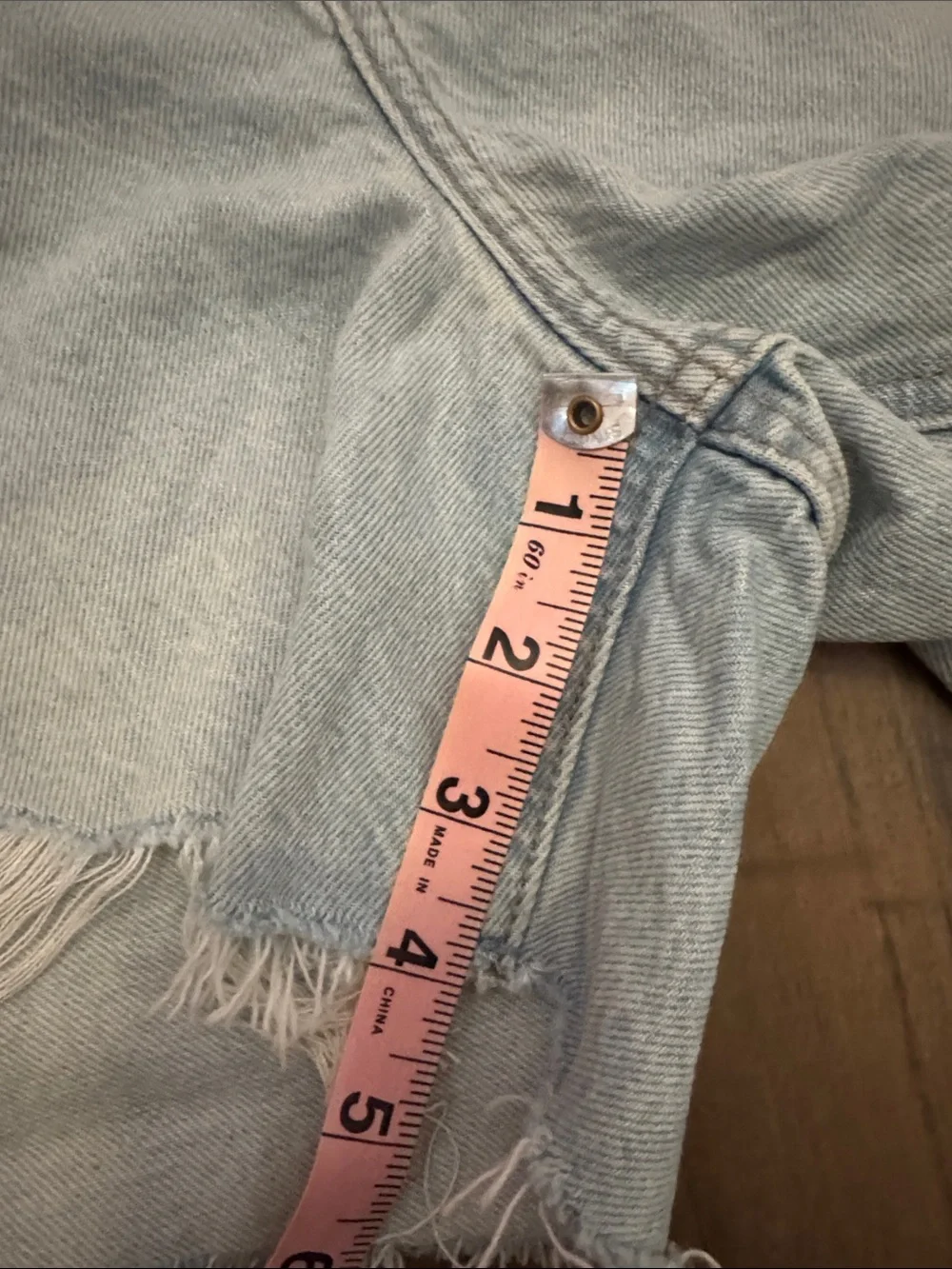 Abercrombie & Fitch Baggy Light Blue Distressed Denim Shorts